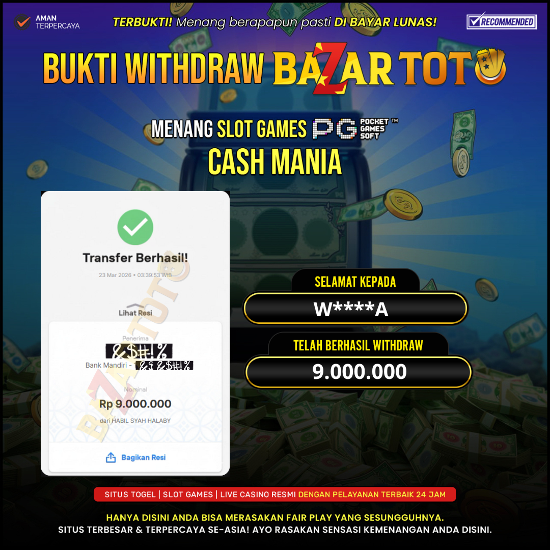 BAZARTOTO - JACKPOT SLOT WILD BOUNTY SHOWDOWN Rp.10.000.000.,- LUNAS