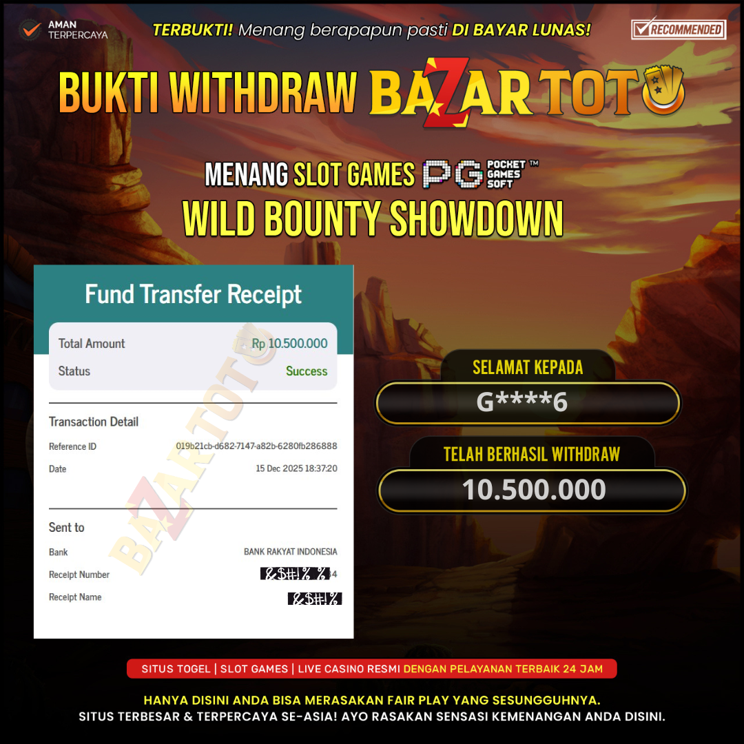 BAZARTOTO - JACKPOT SLOT WILD BOUNTY SHOWDOWN Rp.10.500.000.,- LUNAS