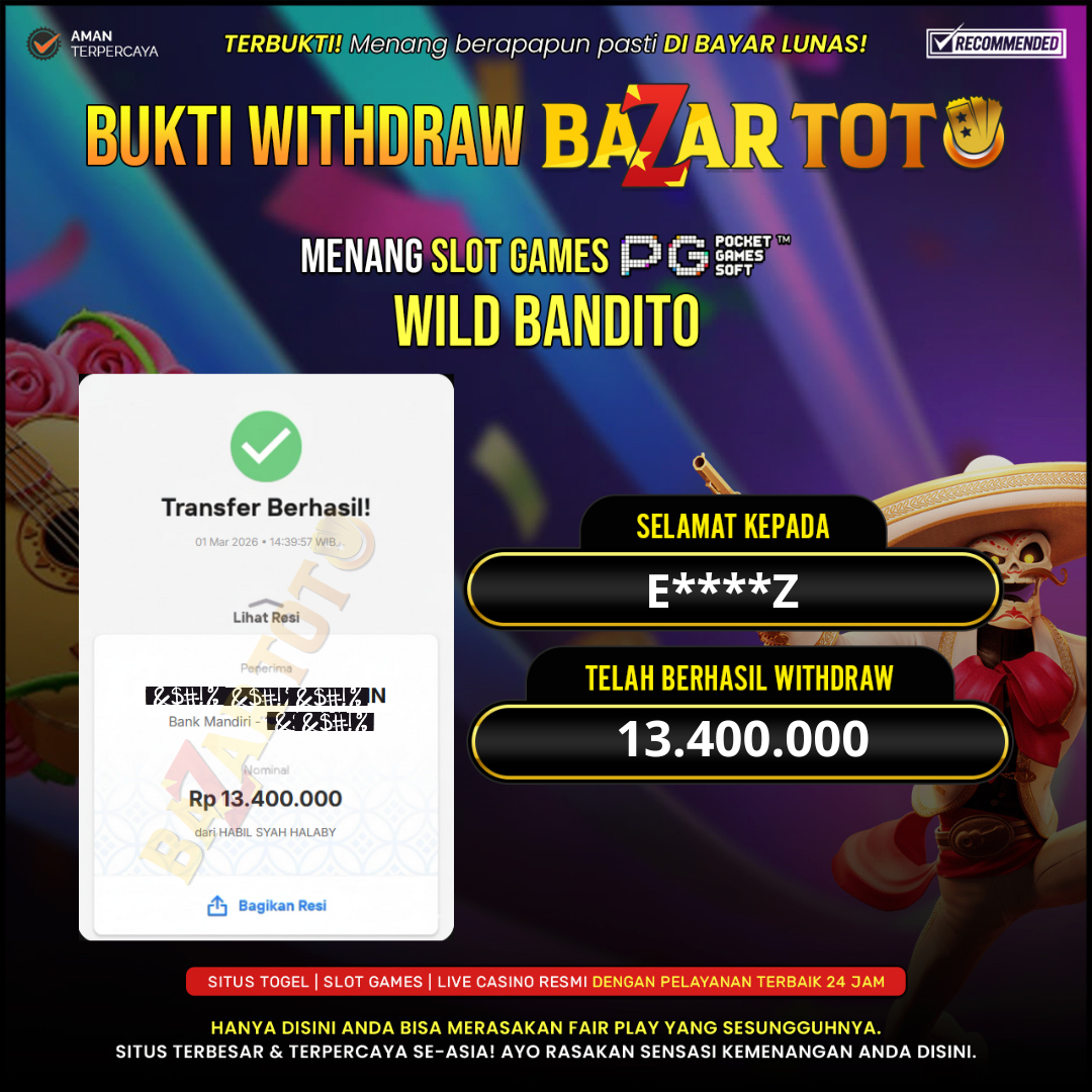 BAZARTOTO - JACKPOT SLOT WILD BOUNTY SHOWDOWN Rp.10.000.000.,- LUNAS